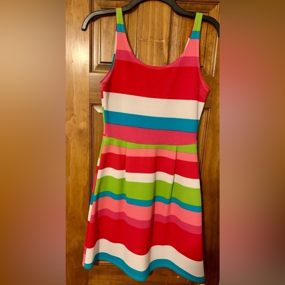 Karlie Colorful Striped Summer Dress Size Small